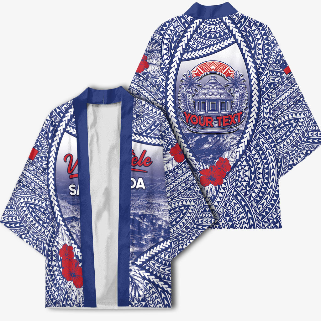 Personalised Vaitele Samoa Village Kimono Falefa Valley Polynesian Tribal Hibiscus Floral