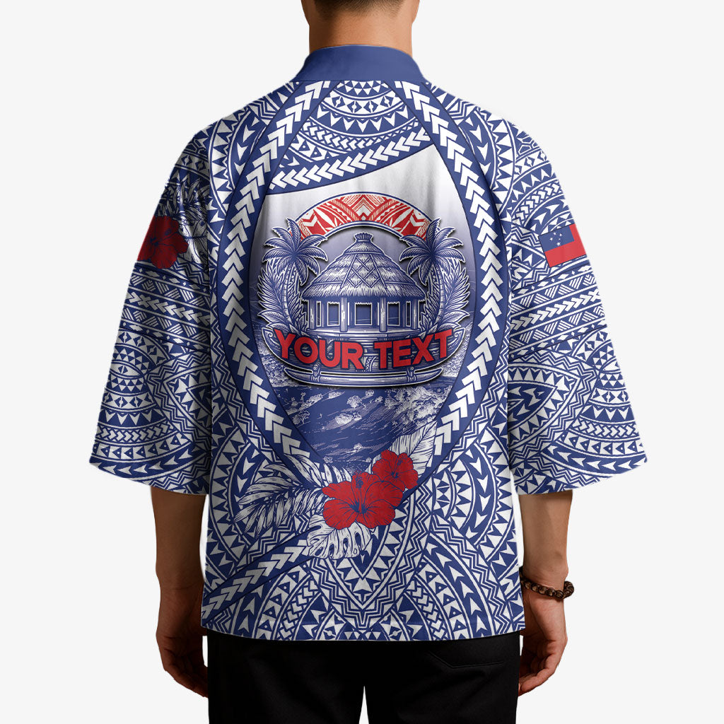 Personalised Vaitele Samoa Village Kimono Falefa Valley Polynesian Tribal Hibiscus Floral