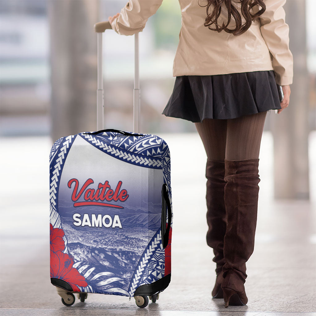 Vaitele Samoa Village Luggage Cover Falefa Valley Polynesian Tribal Hibiscus Floral