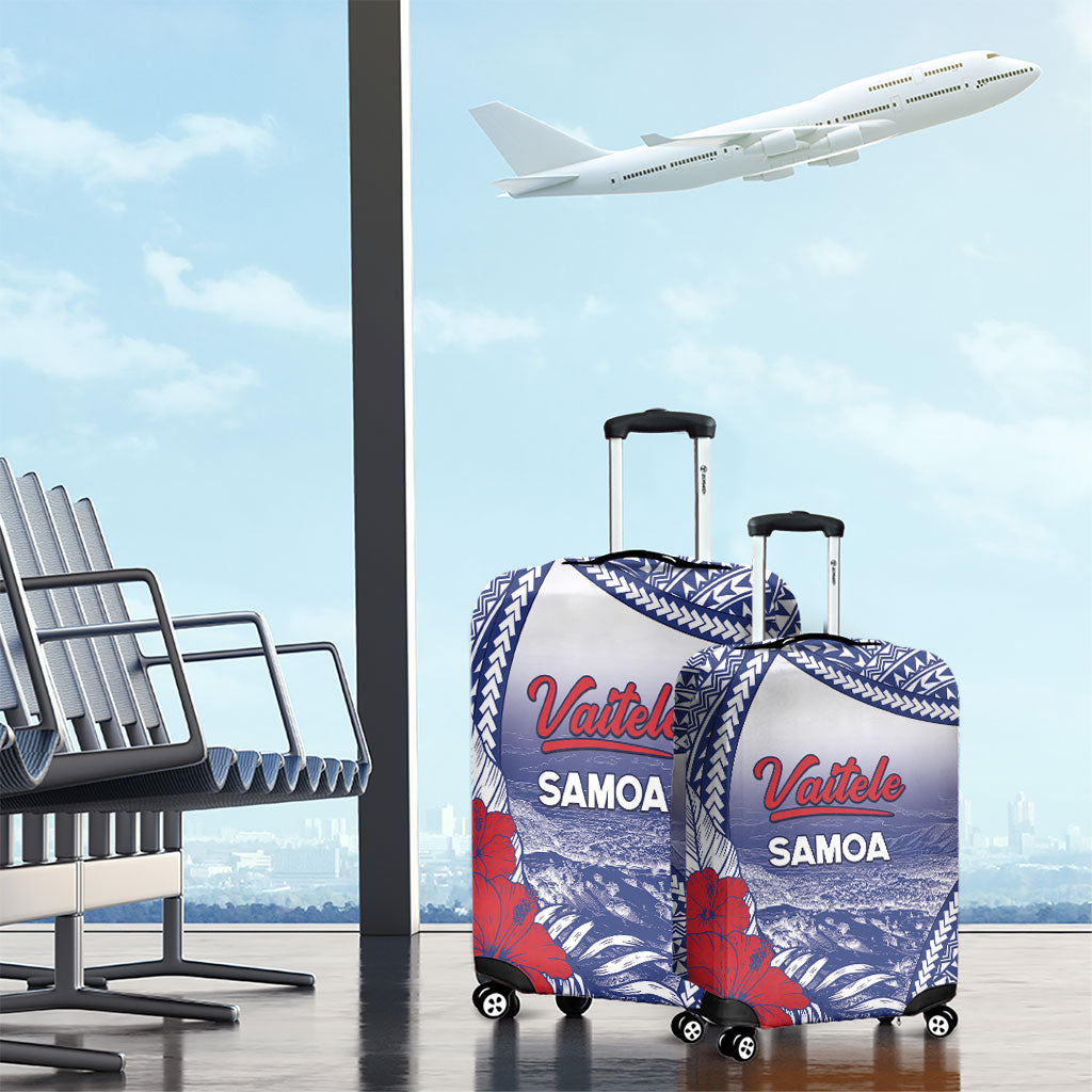 Vaitele Samoa Village Luggage Cover Falefa Valley Polynesian Tribal Hibiscus Floral