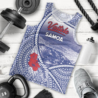 Personalised Vaitele Samoa Village Men Tank Top Falefa Valley Polynesian Tribal Hibiscus Floral