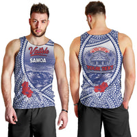 Personalised Vaitele Samoa Village Men Tank Top Falefa Valley Polynesian Tribal Hibiscus Floral