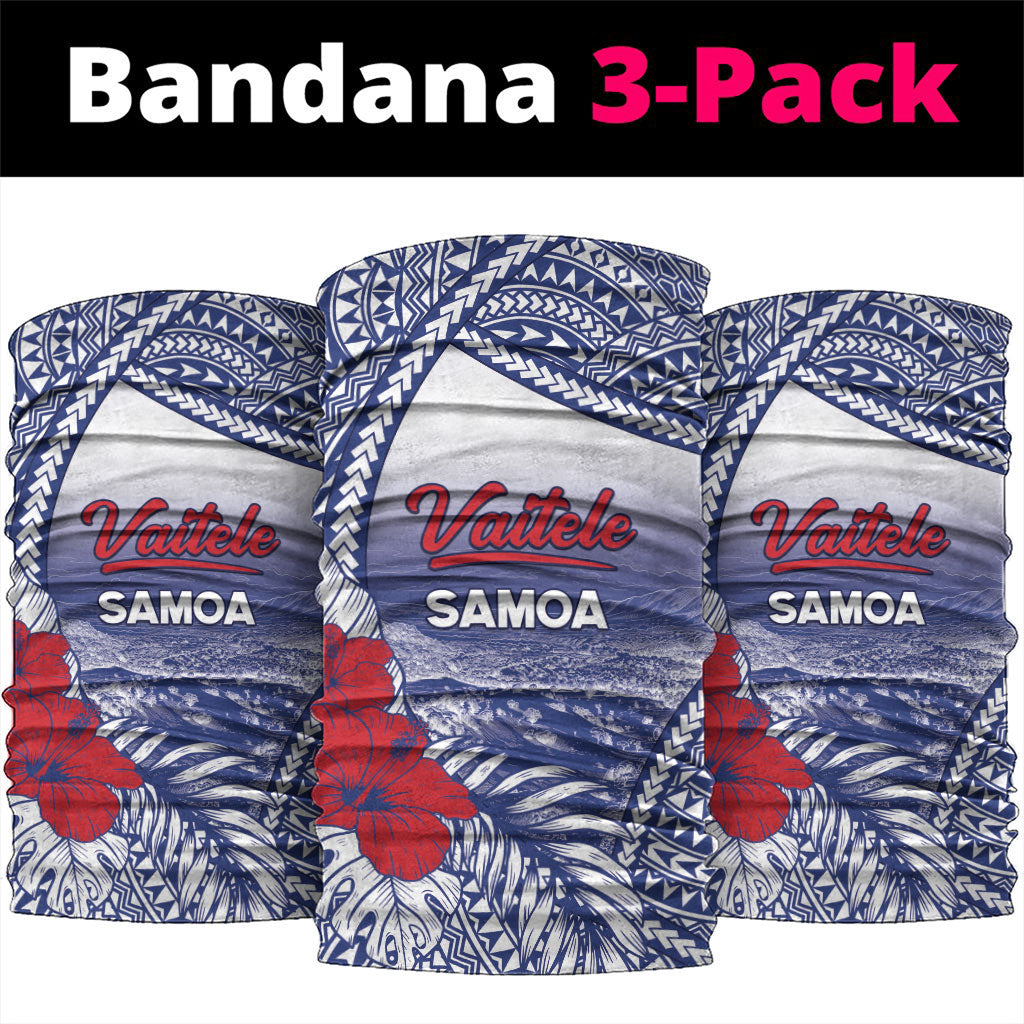 Vaitele Samoa Village Neck Gaiter Falefa Valley Polynesian Tribal Hibiscus Floral