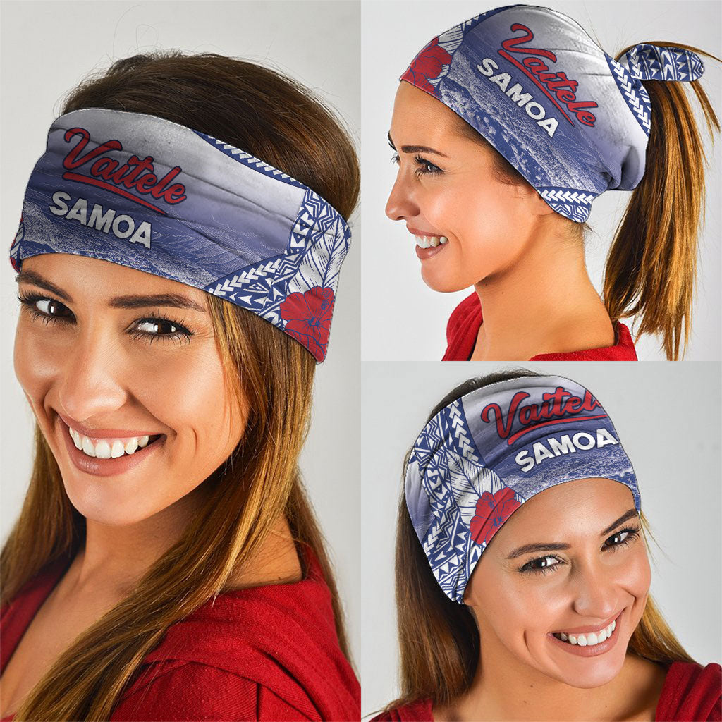Vaitele Samoa Village Neck Gaiter Falefa Valley Polynesian Tribal Hibiscus Floral