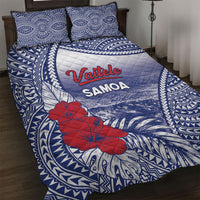 Vaitele Samoa Village Quilt Bed Set Falefa Valley Polynesian Tribal Hibiscus Floral