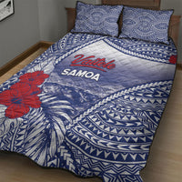 Vaitele Samoa Village Quilt Bed Set Falefa Valley Polynesian Tribal Hibiscus Floral
