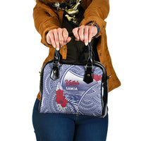 Vaitele Samoa Village Shoulder Handbag Falefa Valley Polynesian Tribal Hibiscus Floral