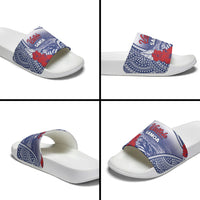 Vaitele Samoa Village Slide Sandals Falefa Valley Polynesian Tribal Hibiscus Floral