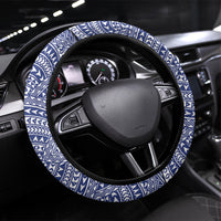 Vaitele Samoa Village Steering Wheel Cover Falefa Valley Polynesian Tribal Hibiscus Floral