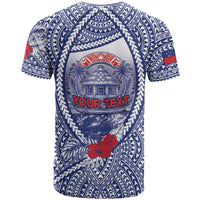 Personalised Vaitele Samoa Village T Shirt Falefa Valley Polynesian Tribal Hibiscus Floral