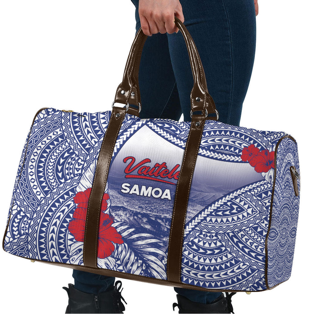 Vaitele Samoa Village Travel Bag Falefa Valley Polynesian Tribal Hibiscus Floral