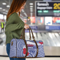 Vaitele Samoa Village Travel Bag Falefa Valley Polynesian Tribal Hibiscus Floral