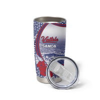 Personalised Vaitele Samoa Village Tumbler Cup Falefa Valley Polynesian Tribal Hibiscus Floral