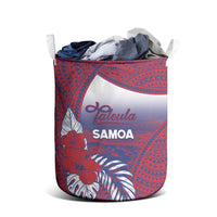 Faleula Samoa Village Laundry Basket Falefa Valley Polynesian Tribal Hibiscus Floral