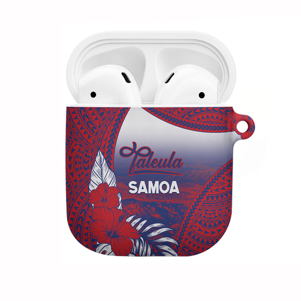 Faleula Samoa Village AirPods Case Falefa Valley Polynesian Tribal Hibiscus Floral