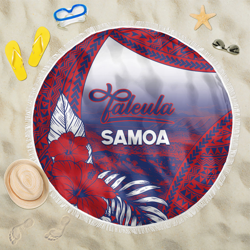 Faleula Samoa Village Beach Blanket Falefa Valley Polynesian Tribal Hibiscus Floral
