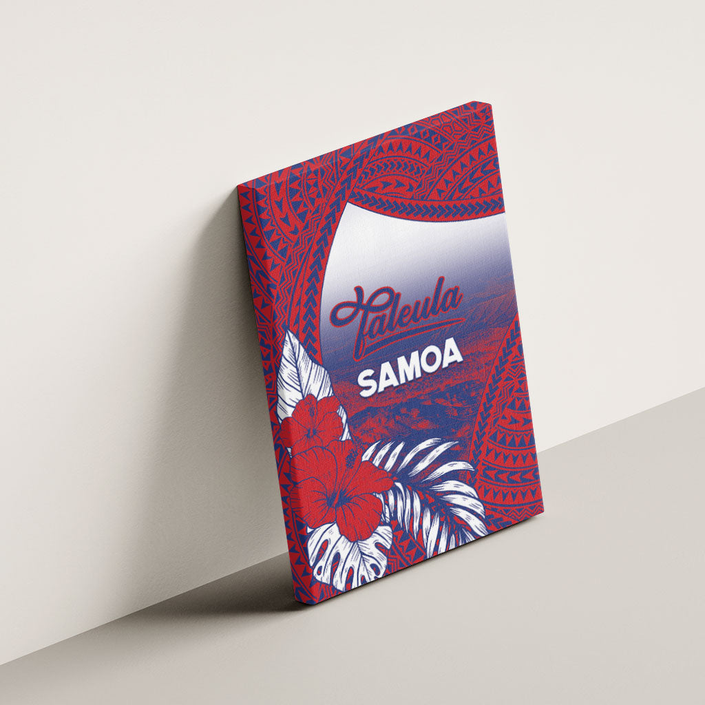 Faleula Samoa Village Canvas Wall Art Falefa Valley Polynesian Tribal Hibiscus Floral