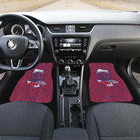 Personalised Faleula Samoa Village Car Mats Falefa Valley Polynesian Tribal Hibiscus Floral