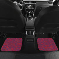 Personalised Faleula Samoa Village Car Mats Falefa Valley Polynesian Tribal Hibiscus Floral