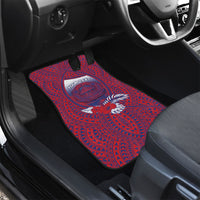 Personalised Faleula Samoa Village Car Mats Falefa Valley Polynesian Tribal Hibiscus Floral