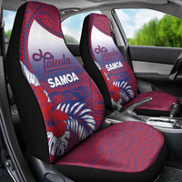 Faleula Samoa Village Car Seat Cover Falefa Valley Polynesian Tribal Hibiscus Floral