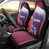 Faleula Samoa Village Car Seat Cover Falefa Valley Polynesian Tribal Hibiscus Floral