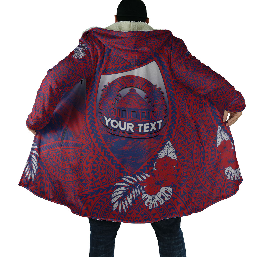 Personalised Faleula Samoa Village Cloak Falefa Valley Polynesian Tribal Hibiscus Floral