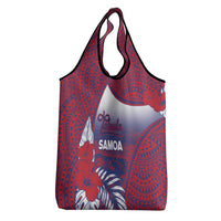 Faleula Samoa Village Grocery Bag Falefa Valley Polynesian Tribal Hibiscus Floral