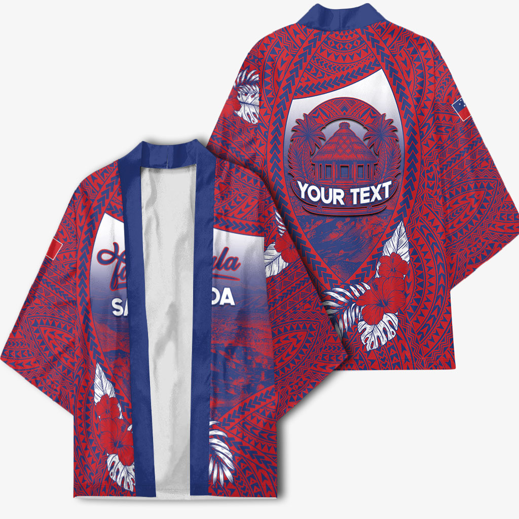 Personalised Faleula Samoa Village Kimono Falefa Valley Polynesian Tribal Hibiscus Floral