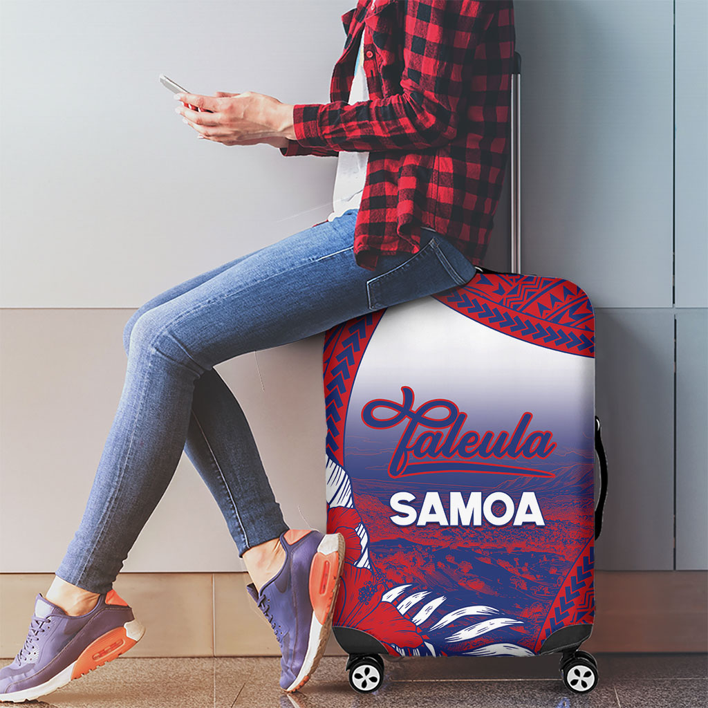 Faleula Samoa Village Luggage Cover Falefa Valley Polynesian Tribal Hibiscus Floral