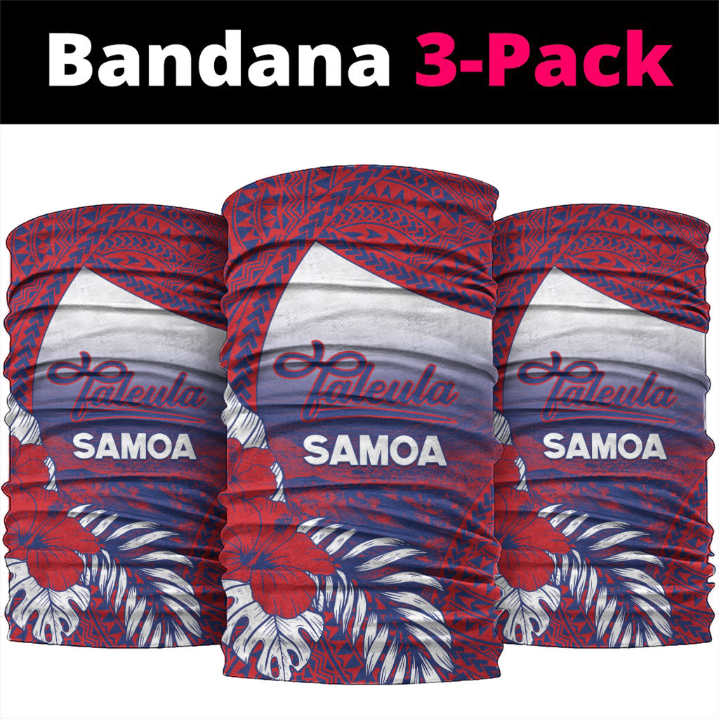 Faleula Samoa Village Neck Gaiter Falefa Valley Polynesian Tribal Hibiscus Floral