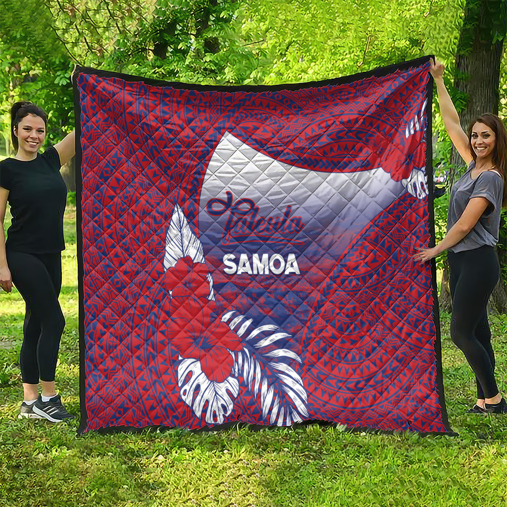 Faleula Samoa Village Quilt Falefa Valley Polynesian Tribal Hibiscus Floral