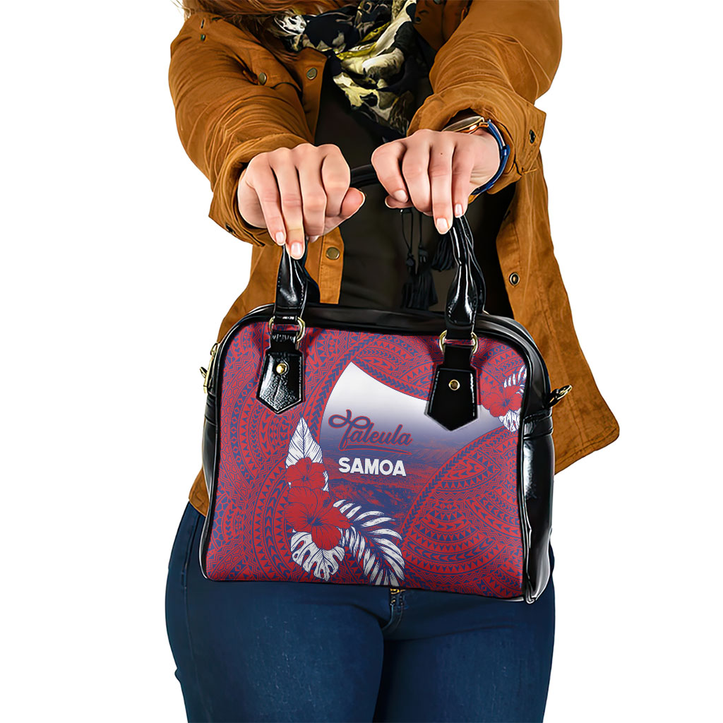 Faleula Samoa Village Shoulder Handbag Falefa Valley Polynesian Tribal Hibiscus Floral