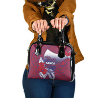 Faleula Samoa Village Shoulder Handbag Falefa Valley Polynesian Tribal Hibiscus Floral