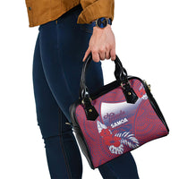 Faleula Samoa Village Shoulder Handbag Falefa Valley Polynesian Tribal Hibiscus Floral