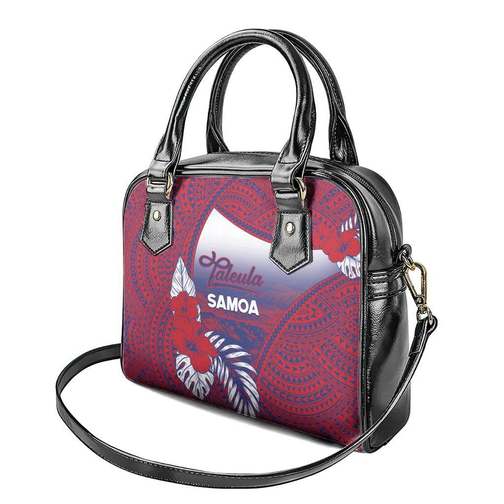 Faleula Samoa Village Shoulder Handbag Falefa Valley Polynesian Tribal Hibiscus Floral