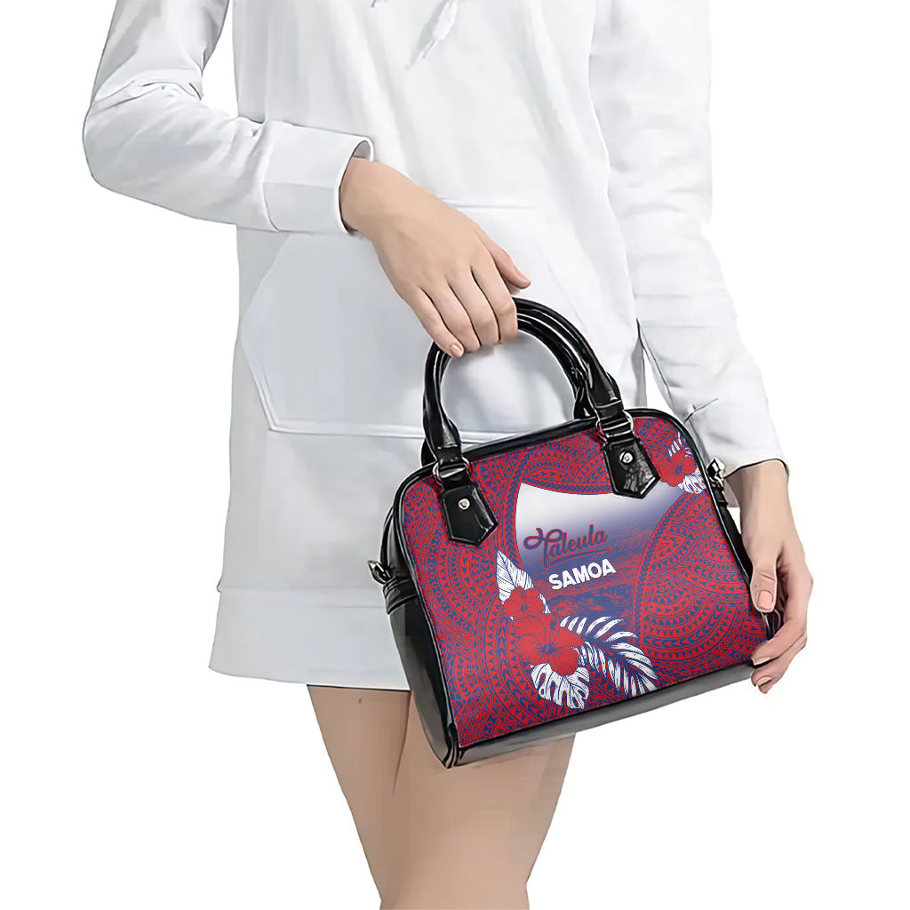 Faleula Samoa Village Shoulder Handbag Falefa Valley Polynesian Tribal Hibiscus Floral