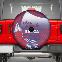 Faleula Samoa Village Spare Tire Cover Falefa Valley Polynesian Tribal Hibiscus Floral
