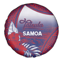 Faleula Samoa Village Spare Tire Cover Falefa Valley Polynesian Tribal Hibiscus Floral