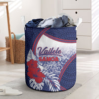 Vailele Samoa Village Laundry Basket Map Polynesian Tribal Hibiscus Floral