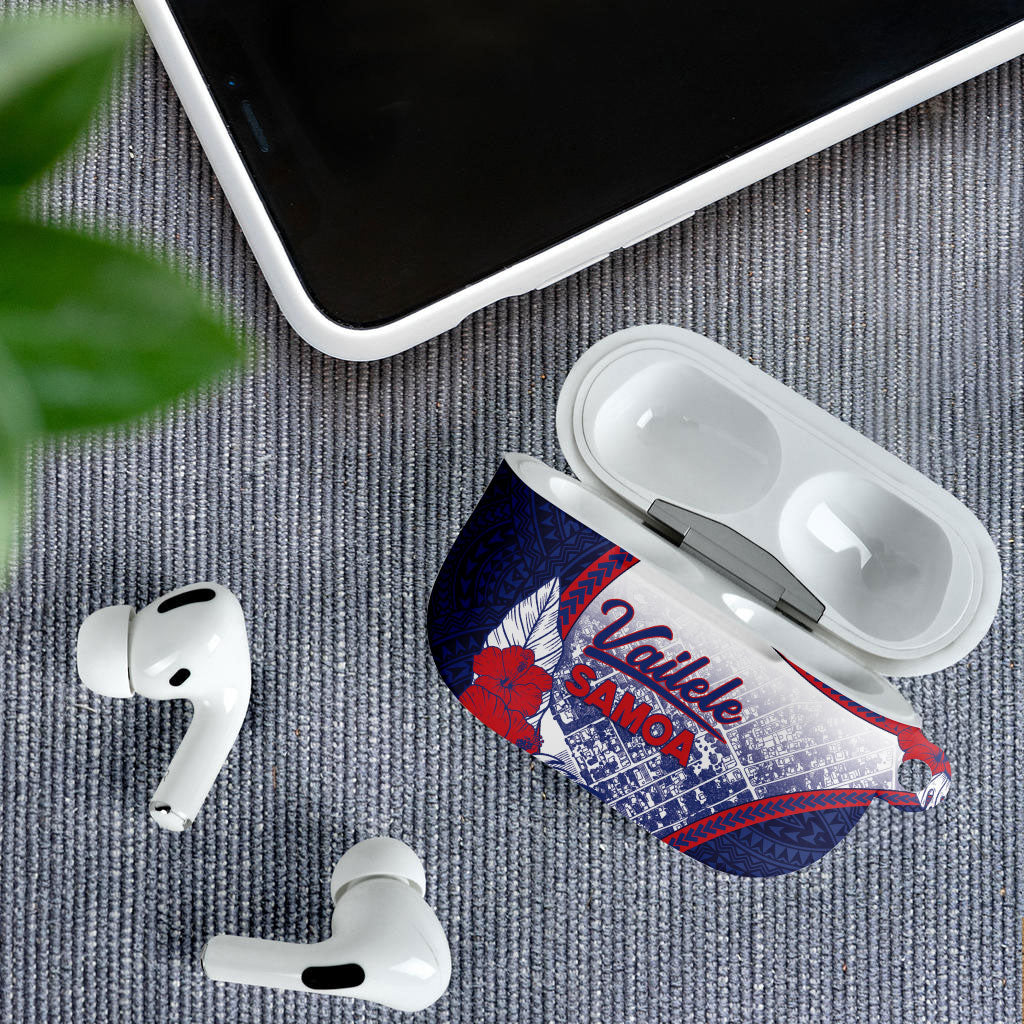 Vailele Samoa Village AirPods Case Map Polynesian Tribal Hibiscus Floral
