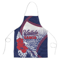 Vailele Samoa Village Apron Map Polynesian Tribal Hibiscus Floral