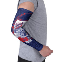 Personalised Vailele Samoa Village Arm Sleeves Map Polynesian Tribal Hibiscus Floral
