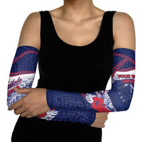 Personalised Vailele Samoa Village Arm Sleeves Map Polynesian Tribal Hibiscus Floral
