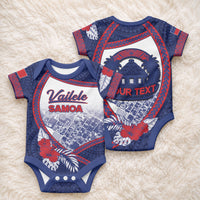Personalised Vailele Samoa Village Baby Onesie Map Polynesian Tribal Hibiscus Floral