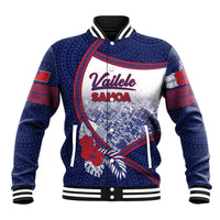 Personalised Vailele Samoa Village Baseball Jacket Map Polynesian Tribal Hibiscus Floral