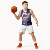 Personalised Vailele Samoa Village Basketball Jersey Map Polynesian Tribal Hibiscus Floral