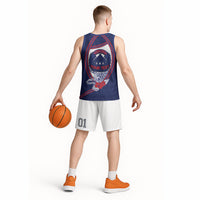 Personalised Vailele Samoa Village Basketball Jersey Map Polynesian Tribal Hibiscus Floral