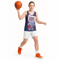 Personalised Vailele Samoa Village Basketball Jersey Map Polynesian Tribal Hibiscus Floral