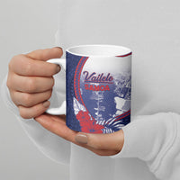 Personalised Vailele Samoa Village Ceramic Mug Map Polynesian Tribal Hibiscus Floral